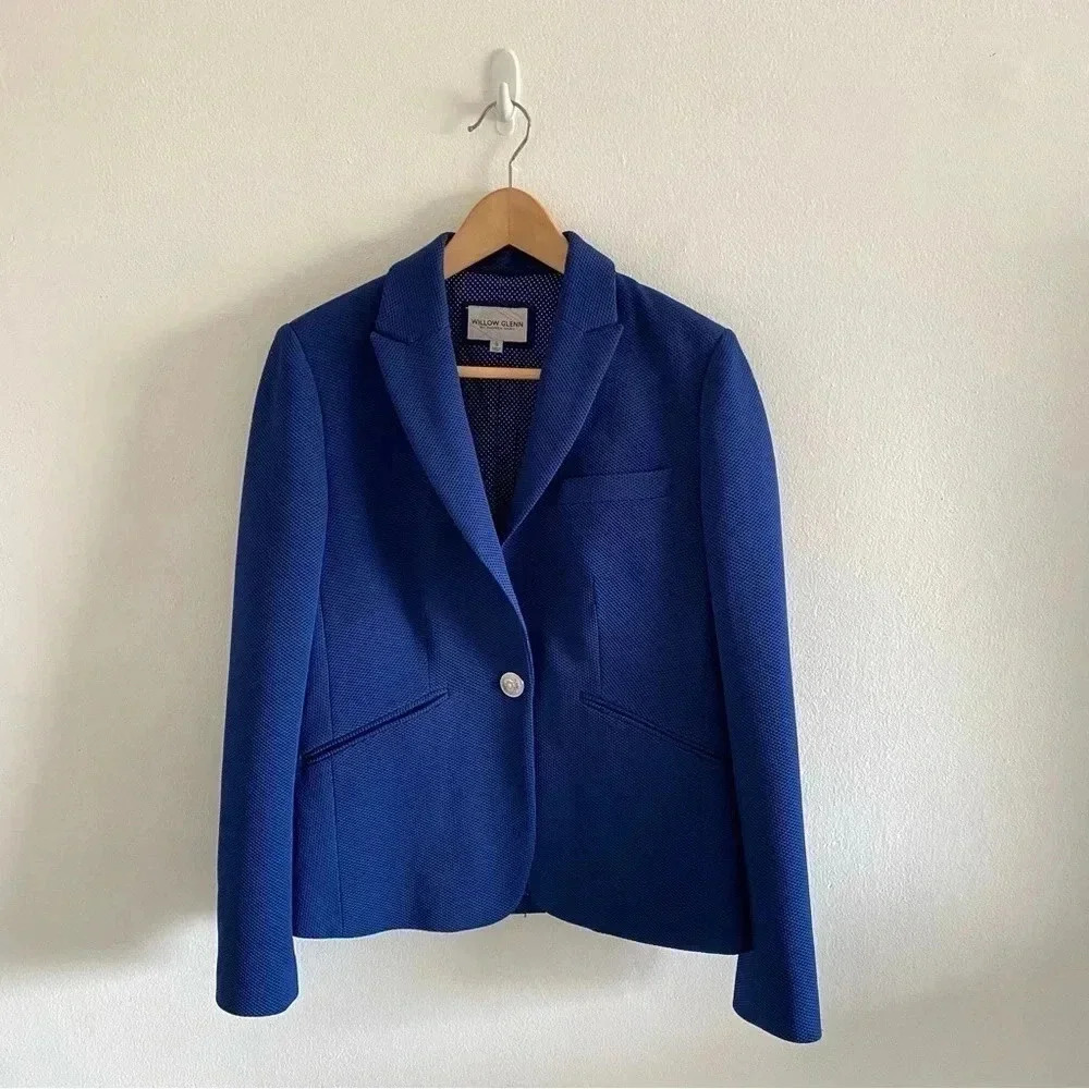 WILLOW GLENN by Andrew Marc Size 8 Blue Blazer Jacket
